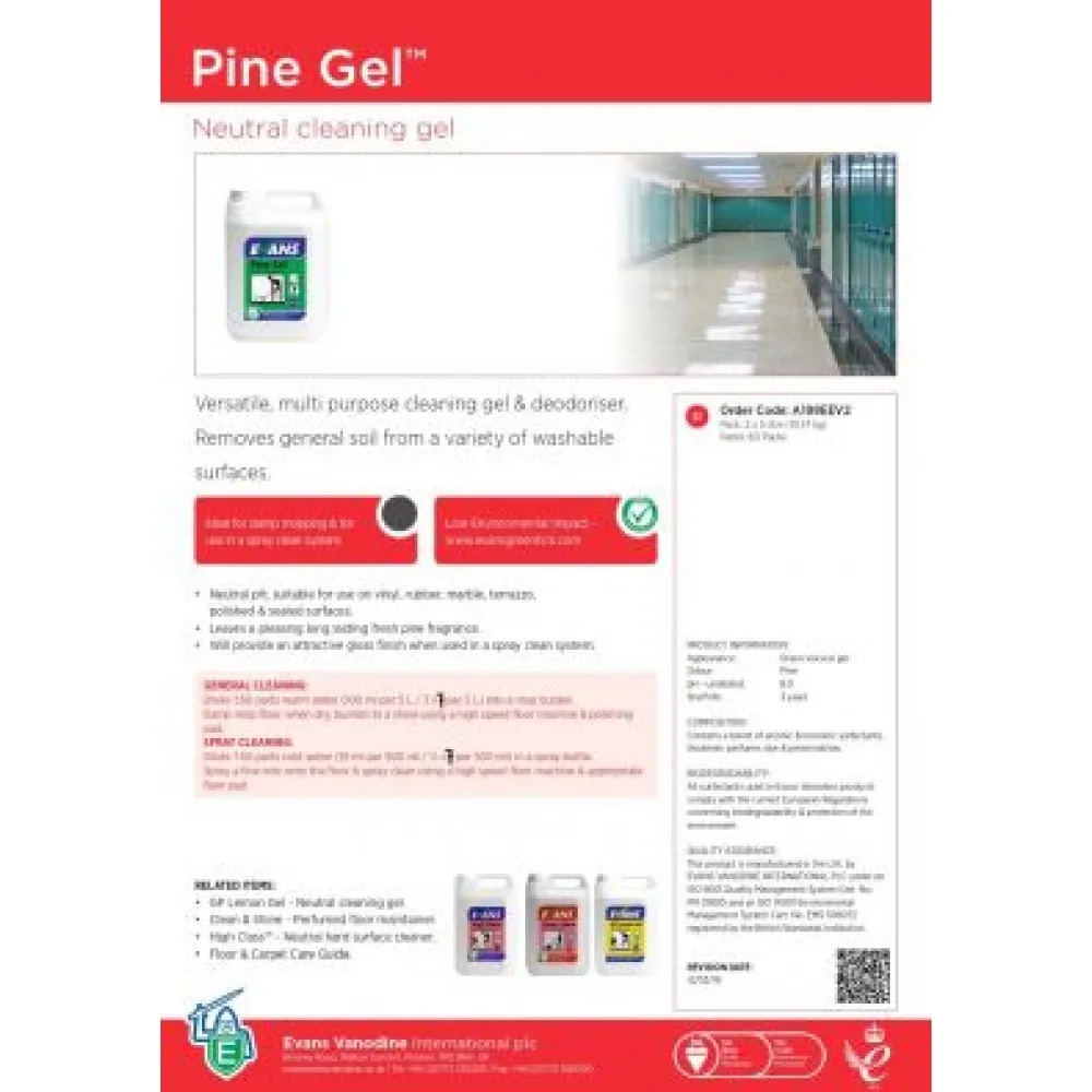 Evans Pine Gel 5l X 2