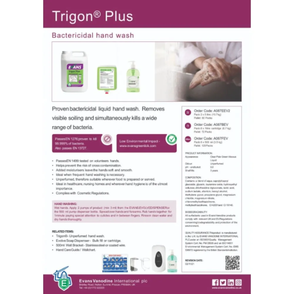 Evans Trigon Plus Soap 5l X 2