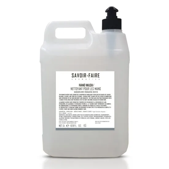 Savoir Faire Mandarin Mint Hand Wash 2x5l Refill