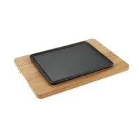 Cast Iron Rect Sizzler Set 35 X 25.5 X 1.8cm