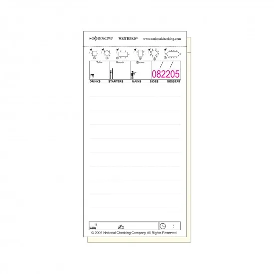 Table Service Docket Book