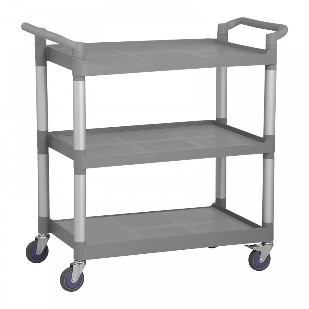 Trolley Medium 3 Tier Grey 902(h)x820(w)x412(d)mm