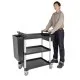 Trolley Medium 3 Tier Black