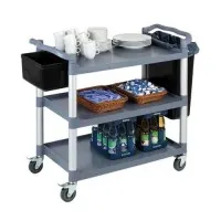 Polyprop/ Aluminum 3 Tier Serving Trolle