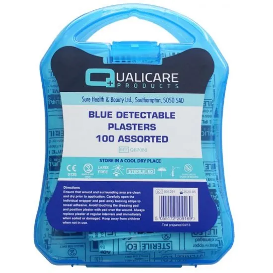 Blue Box 100pc Blue Plaster Kit With Box (assorted Sizes)