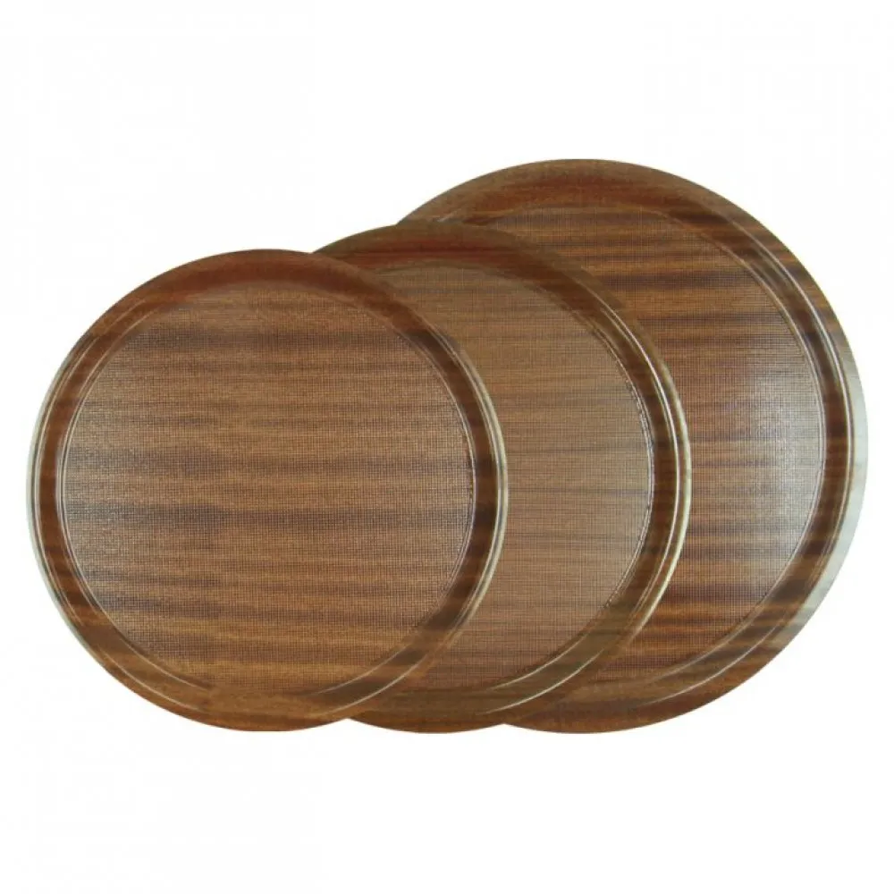 Serving Tray Wood Rnd N/s 35cm