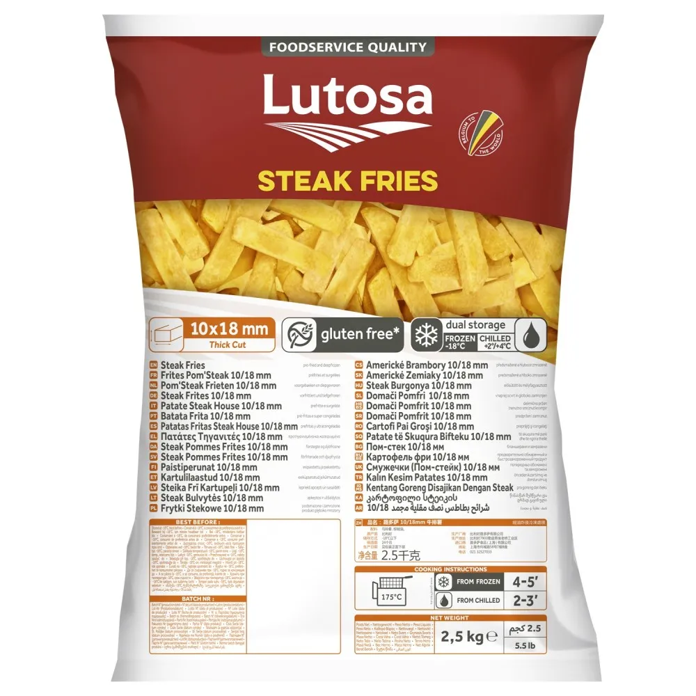 Lutosa Chips Steak Cut 10/18mm X 10kg