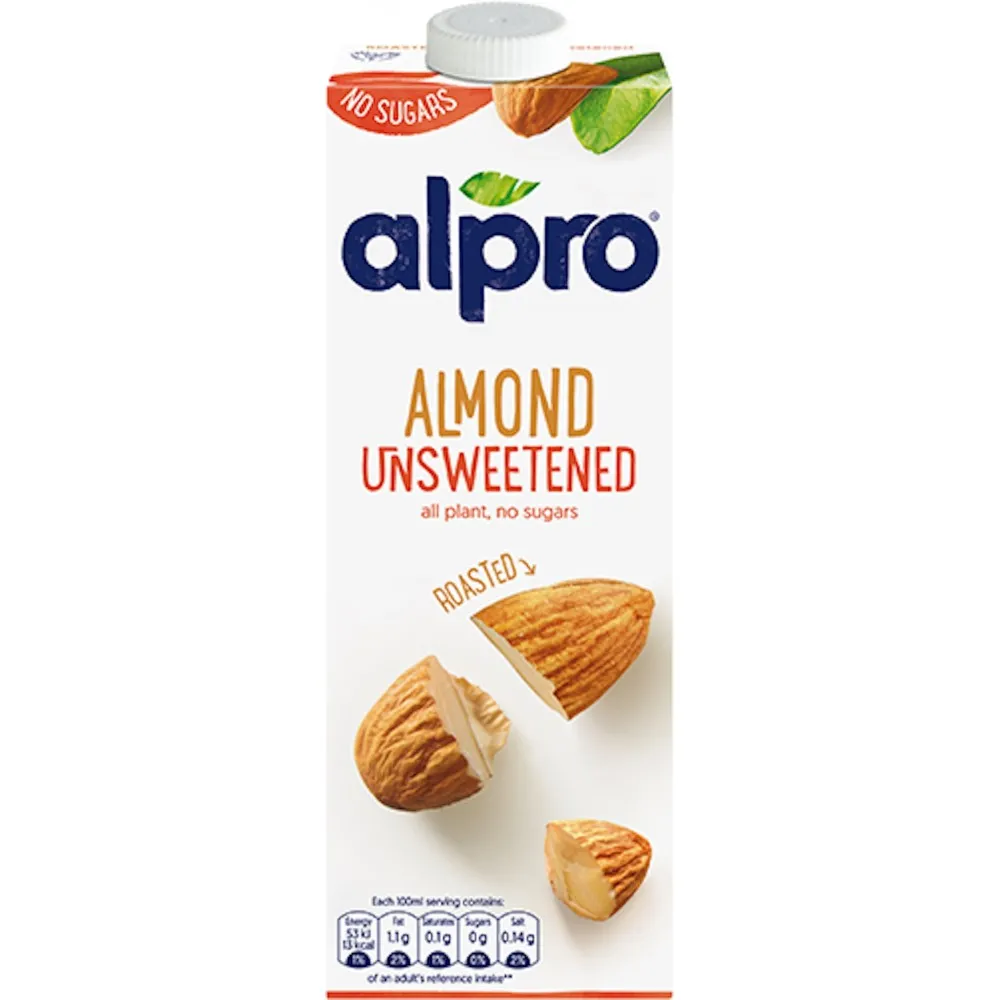 Alpro Almond Milk Unsweetened Uht 1l X 8