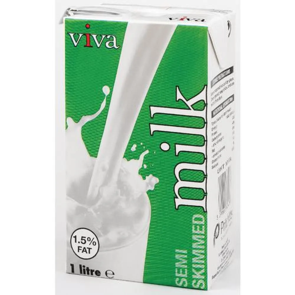 Viva Uht Semi Skimmed Milk 1ltr X 12