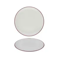 Modest Maroon Coupe Plate 25cm X 12