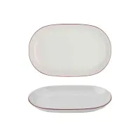 Modest Maroon Oval Platter 28 X 18cm X 6