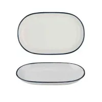 Modest Navy Oval Platter 28 X 18cm X 6