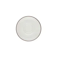 Modest Brown Double Well Saucer 16cm X 12