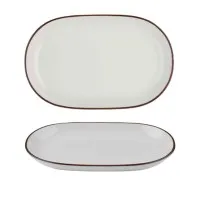 Modest Brown Oval Platter 33 X 21cm X 6