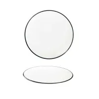 Modest Black Coupe Plate 17cm X 12