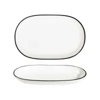 Modest Black Oval Platter 28 X 18cm X 6
