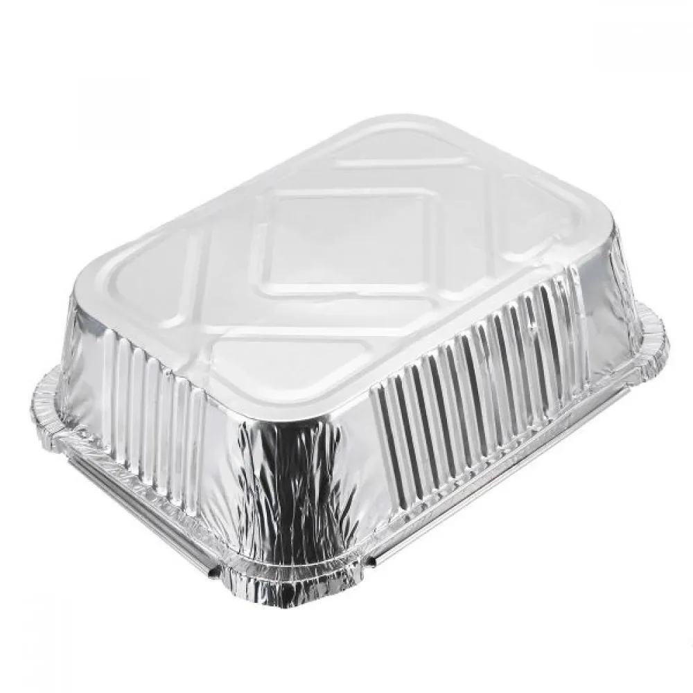 Foil Container+lid 9x6x1.5'' X 25