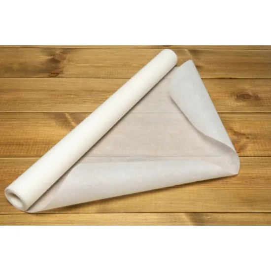 Roll of Plain White Compostable Greaseproof Sheet