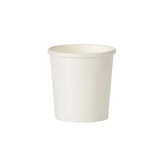 8oz White Soup Container & Lid X 25