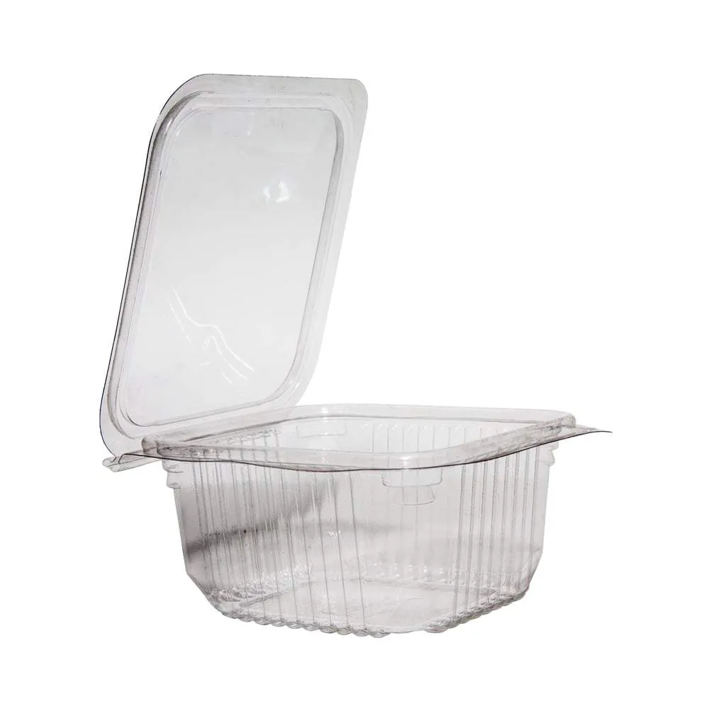 Sq Hinged Clear Salad Cont 500cc X 50