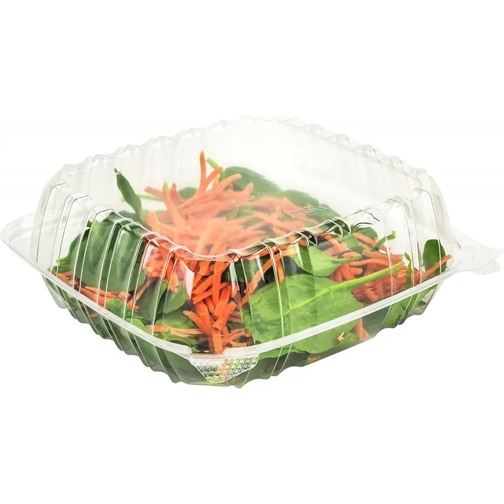 Sq Hinged Clear Salad Cont 500cc X 50