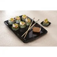 Sabert Black Platter Lrg+ Lid X25 (55x37cm)