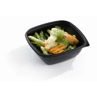 Sabert 750ml Black Square Bowl X 300