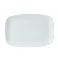 White Oblong Chefs Plate 13 1/2'' X 9 1/4'' X 6