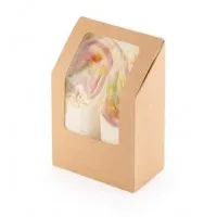 Kraft Stand Up Tortilla Box With Film X 500