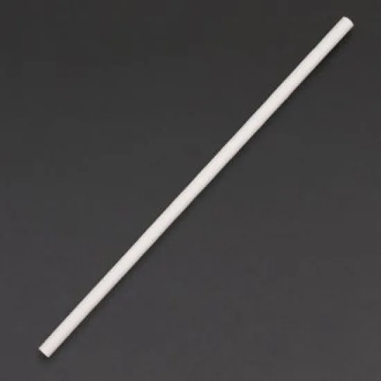 1 Compostable White Jumbo Straws 