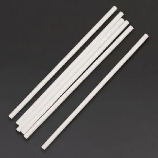 1 Compostable White Jumbo Straws 