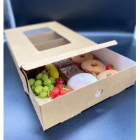 Kraft Platter Box + Pla Window & Insert X 25 (45 X 31 X 8 Cm)