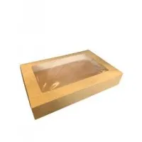 Kraft Platter Box (44x30x8cm) W Window X25