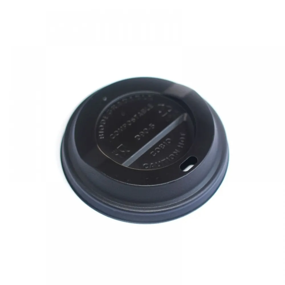 12/16oz Black Compostable Lid X1000