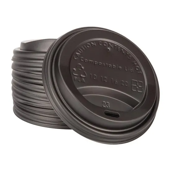 Black Disposable Cup Lid 