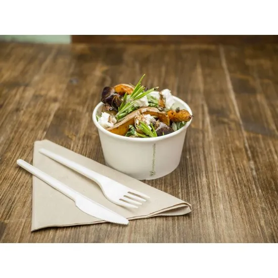 Compostable 8oz White Soup Container 