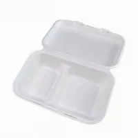 Bagasse 2 Part Meal Box X 200