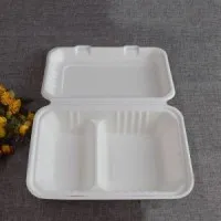 Bagasse 2 Part Meal Box X 200