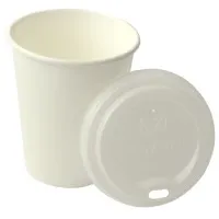White Compost Lids For Disp Cup 6oz X 1000