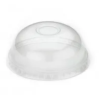 Smoothie Cup Rpet Dome Lid W Hole X 50