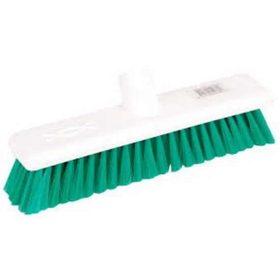 Hygiene Hard Bristle Brush Head Green 30cm