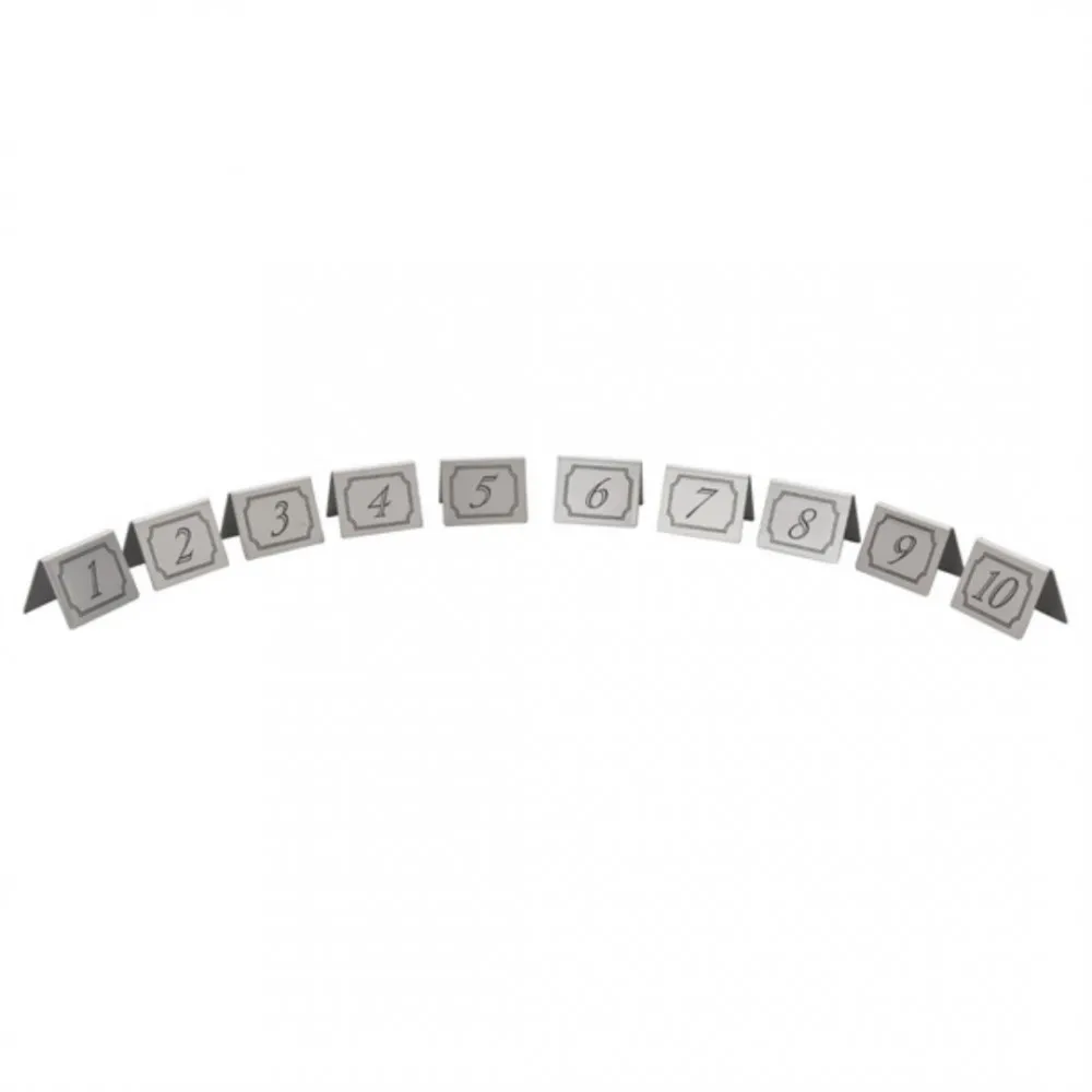 1-10 Stainless Steel Table Numbers
