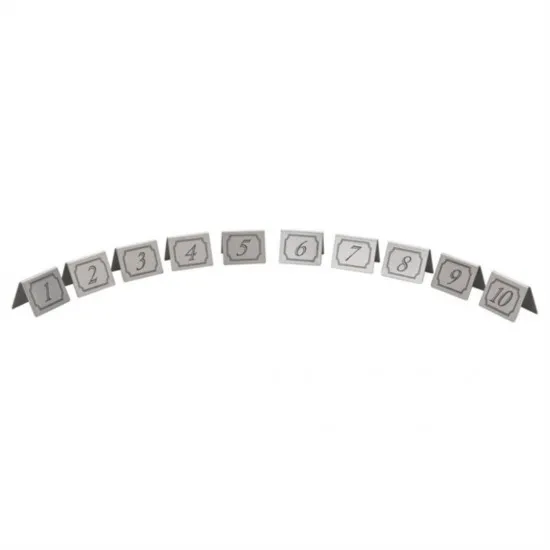 1-10 Stainless Steel Table Numbers