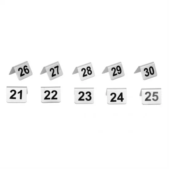 21-30 Stainless Steel Table Numbers