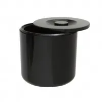 Insulated Round Ice Bucket Black 7pt