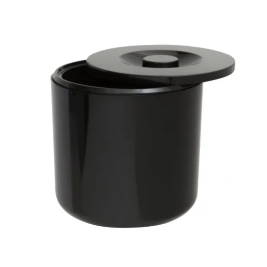 Insulated Round Ice Bucket Black 7pt