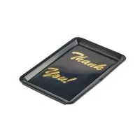 Black Plastic Tip Tray - Thank You