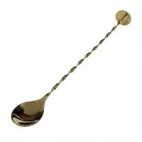 Gold Plated Cocktail Spoon With Masher