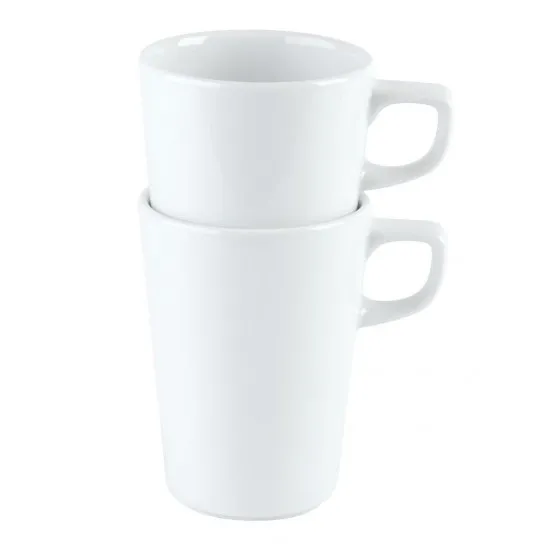 White Porc Conical Stacking Mug 34cl/12oz X 6