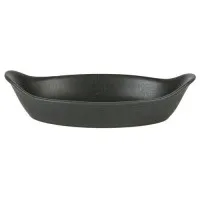 Rustico Carbon Oval Eared Dish 22cm X 12